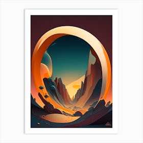 Selenography Comic Space Space Art Print