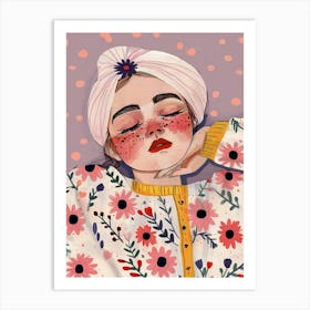 Girl In A Turban 1 Art Print