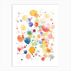 Watercolor Splatters 8 Art Print