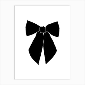 Black Bow Art Print