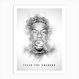 Tyler The Creator Rapper Sketch Art Print