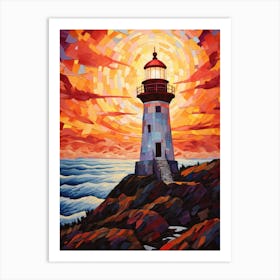 Sunset Lighthouse 14 Art Print