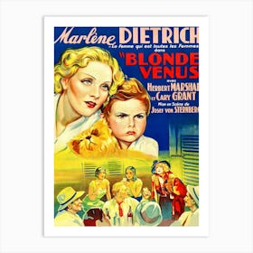 Marlene Dietrich Movie Poster Art Print