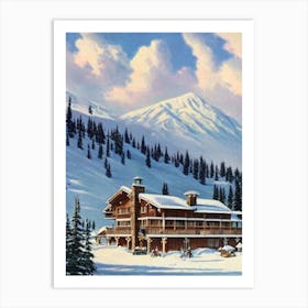 Alyeska, Usa Ski Resort Vintage Landscape 2 Skiing Poster Art Print