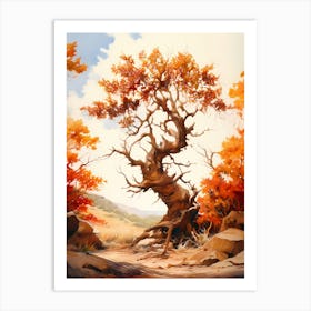 Tree In Autumn Art Print