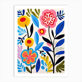 Flowers 3, Matisse style Art Print