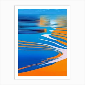 Water Ripples Lake Waterscape Modern 1 Art Print