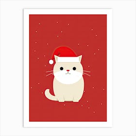 Santa Cat 10 Art Print