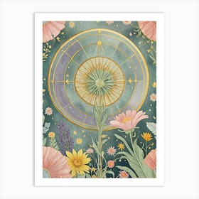 Floral Astrology no1 Art Print