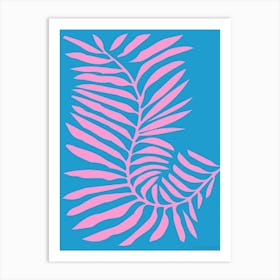 Leaves Pink Art Print