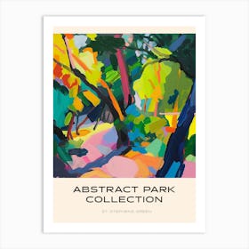 Abstract Park Collection Poster St Stephens Green Dublin 1 Art Print