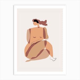 Nude In Breeze Art Print