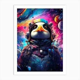 Penguin Astronaut Art Print