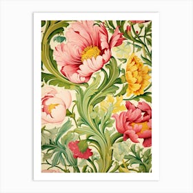 Floral Wallpaper 367 Art Print