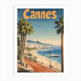 Aihrgdesign A Vintage Travel Poster Of Cannes 1 Art Print