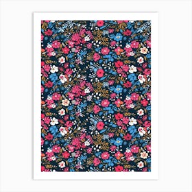 Blossom Bounty London Fabrics Floral Pattern 2 Art Print