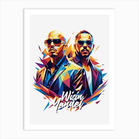 Wisin Yandel 04 Portrait Music Icon WPAP Pop Art Art Print