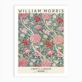 Liberty Print William Morris Cray Red Pink Art Print