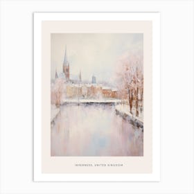 Dreamy Winter Painting Poster Inverness United Kingdom 2 Art Print