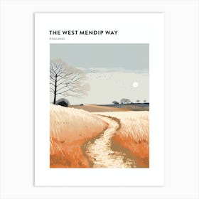 The West Mendip Way England 1 Hiking Trail Landscape Poster Art Print