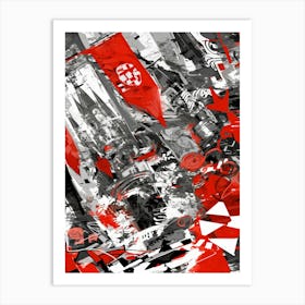 Red And White Art Print