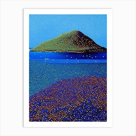 Galapagos Islands Ecuador Pointillism Style Tropical Destination Art Print