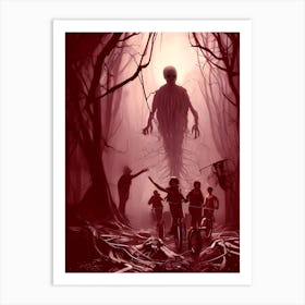 Chasing the Bad Guys (Red) Art Print