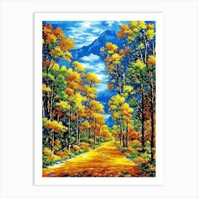 Autumn Road Art Print