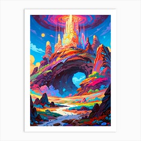 Psychedelic Landscape 2 Art Print