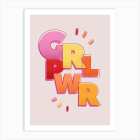 Girl Power Typography Art Print