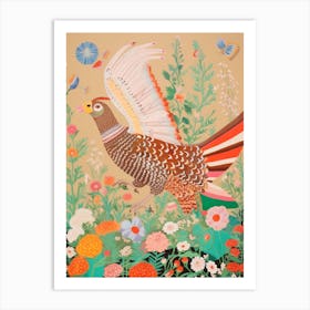 Maximalist Bird Painting Pheasant 2 Art Print