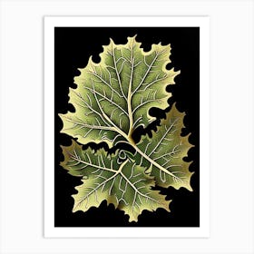 Oak Leaf Vintage Botanical 2 Art Print