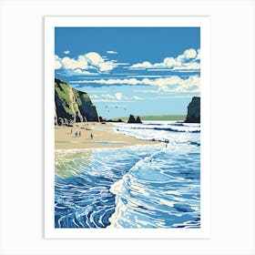 A Picture Of Barafundle Bay Beach Pembrokeshire Wales 2 Art Print