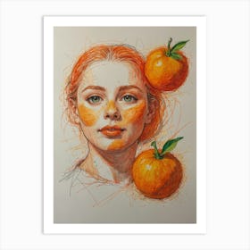 Orange Girl 2 Art Print