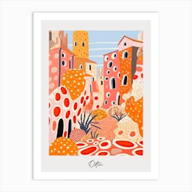 Poster Of Ostia, Italy, Illustration In The Style Of Pop Art 1 Art Print