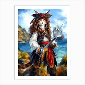 Pirate Cat 6 Art Print