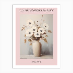 Classic Flowers Market Anemone Floral Poster 3 Art Print