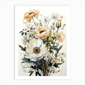 Gentle Wildflower Wash Art Print