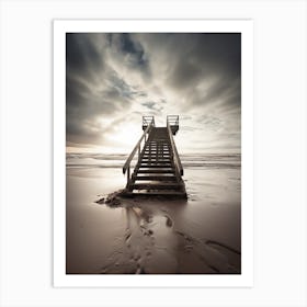 Stairway To the beach Art Print