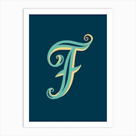 Letter F Typographic Art Print