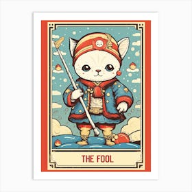 The Fool Cute Tarot Card Art Print