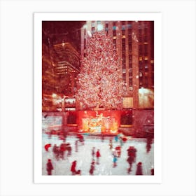 Ice Skating In Rockefeller Center, New York Art Print