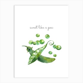 Sweet Like A Pea Art Print