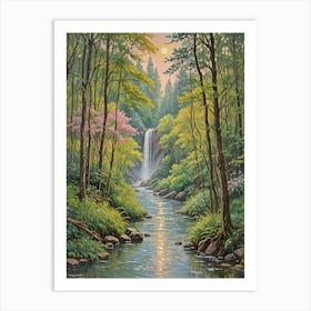 Waterfall Harmony Art Print