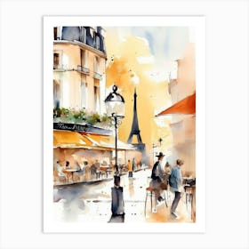 Watercolor Of Paris 4 Art Print