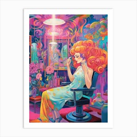 Vintage Hairdresser Kitsch 4 Art Print