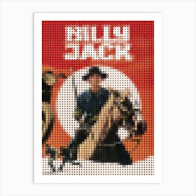 Billy Jack 1971 In A Pixel Dots Art Style Art Print