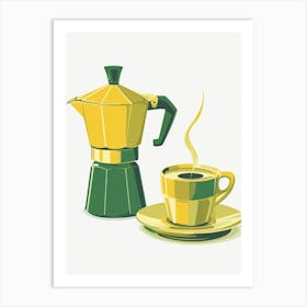 Coffee Pot And Cup 1 Art Print