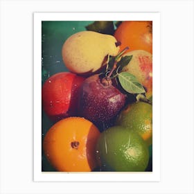 Funky Fruit Polaroid Inspired 4 Art Print