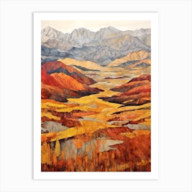 Autumn National Park Painting Denali National Park Alaska Usa 3 Art Print